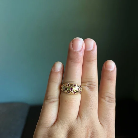 14k yellow gold & Ruby ring - Picture 4 of 7